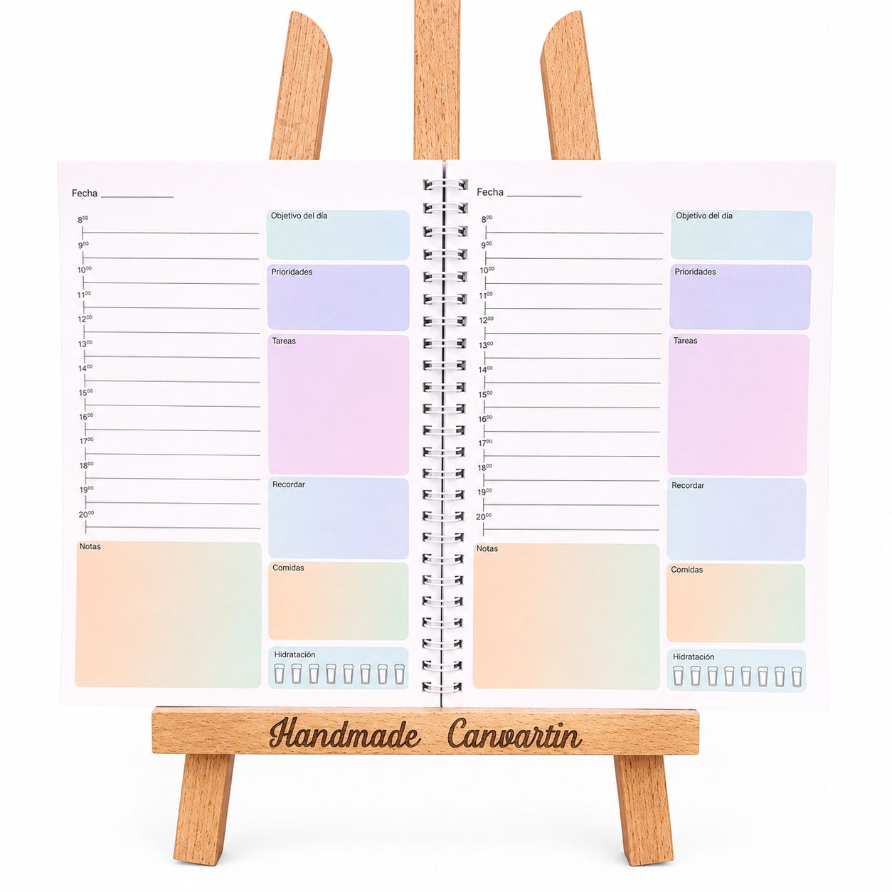 Planificador Diario Sin Fechas Canvartin